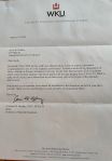 Dean’s Scholar letter